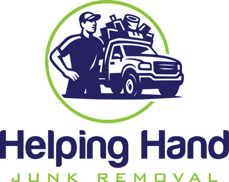 Junk removal logo design template. Suitable for Recycling or trash removal business.