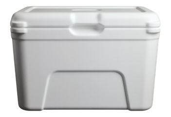 White Foam Cooler with Transparent Background, 3D Realism Asset for Web Design