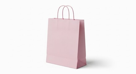 Pink Paper Shopping Bag Mockup Perfect for Branding Designs
