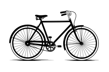 Fototapeta premium Single continuous line drawing of a bicycle in minimalist style, perfect for modern design, posters, and creative artwork. Editable stroke. Vector illustration 