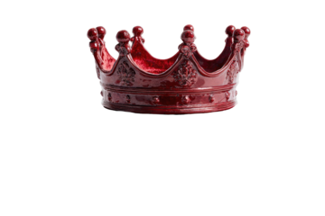 Deep crimson crown, ornate design