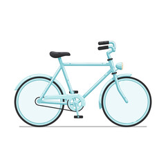 Fototapeta premium Charming cycle illustration with a vintage aesthetic design and delightful pastel blue coloring suitable for transport concept