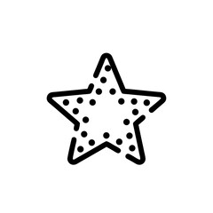 Obraz premium Stylized Starfish Outline with Dotted Texture for Nautical and Celestial Designs or Emblems