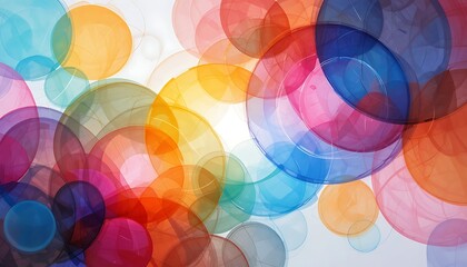 Colorful Abstract Circles Background - Abstract art