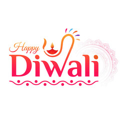 Happy Diwali text design png 