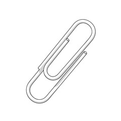 Obraz premium Simple paperclip illustration representing connection and organization element for designs and projects