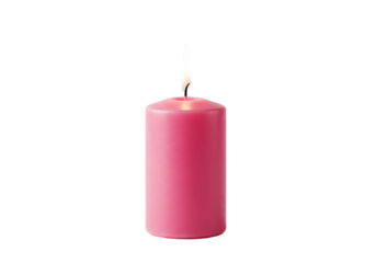 Pink candle flame transparent background simple minimalist design