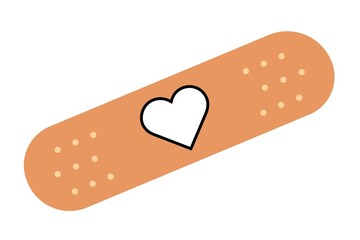Band aid medical plaster, strip. Breathable bandaids set. Firs aid tape, Different shapes.