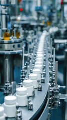 Bottle production line in a factory