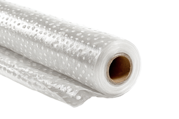 Clear plastic roll with dotted pattern