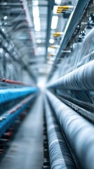 Obraz premium Textile production process in a modern facility