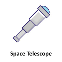  Space Telescope Vector icon which can easily modify or edit