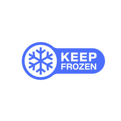 Keep frozen badge, vector label design