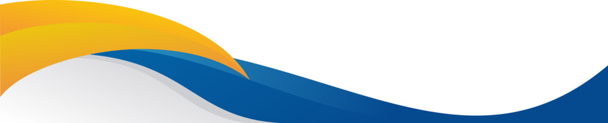 Abstract blue and yellow wave background design for modern banner or presentation template