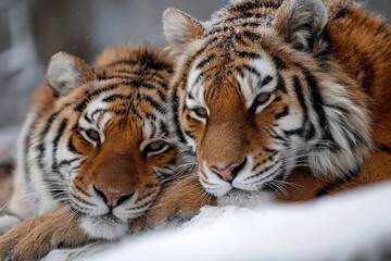A tiger with its mate