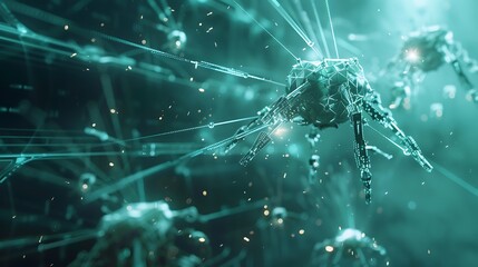 Visualization of AI defending against cyber threats through neural networks .