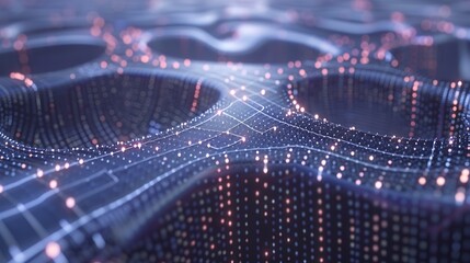 Visualize streams of data flowing through a network, representing machine learning processes .