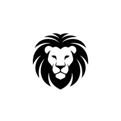 Obraz premium Black tiger face icon on white background