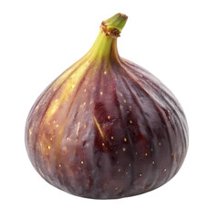 Whole ripe fig isolated on transparent background