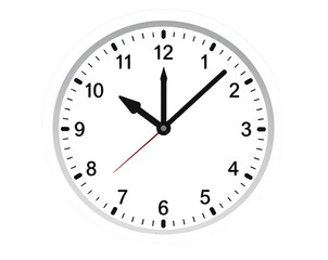 Minimalist Clock Time Icon, isolated on a transparent background