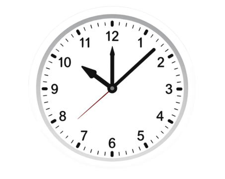 Minimalist Clock Time Icon, isolated on a transparent background