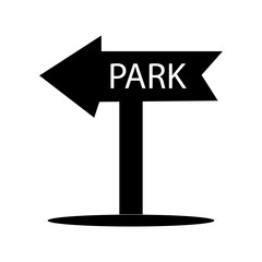 direction park sign symbol vector illustration