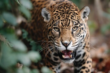 Obraz premium A jaguar roaring