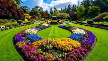 Stunning garden beds and lush green lawn