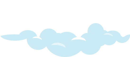 White and blue fluffy cloud illustration for sky background decoration