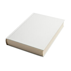 Fototapeta premium Blank white hardcover book cover for mockup