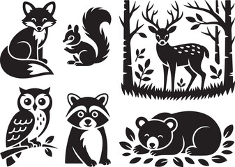 Charming forest animals in a simple, modern design