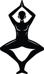 Exercising, Yoga and Dancing Poses &ndash; Active Lifestyle Illustration for Fitness and Wellness