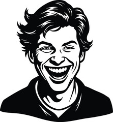 Smiling Person and Expressive Face Illustration &ndash; Minimal Hand-Drawn Portrait Art