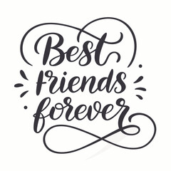 Cute style “Best Friend Goals” with small star icons.eps