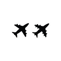 silhouettes of airplanes vector, airplane, plane, aircraft, icon, travel, fly, jet, air, vector set of airplane sign symbol aviation transport flightpath arrival illustration, 