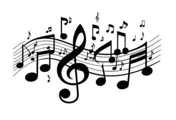  Floating Musical Notes with Copy Space – Isolated PNG Cutout