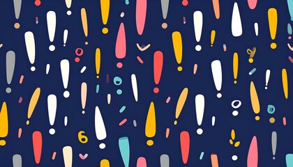 Obraz premium Colorful Exclamation Mark Pattern.