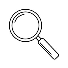 Search icon with magnifying glass line art