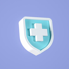 3D rendering of a medical shield