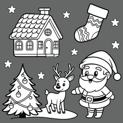 Winter Christmas composition in paper cut style .Merry Christmas text Calligraphic Lettering Vector illustration. Merry Christmas card. Winter holiday theme. Happy New Year. Christmas cartoon.