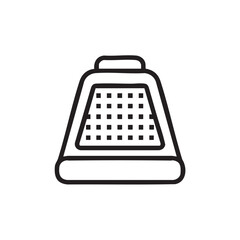 A simple outline of a cheese grater.