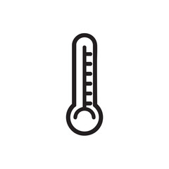  A line drawing of a thermometer.