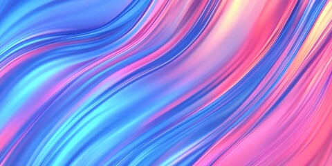 Fototapeta premium Abstract gradient background with flowing blue and pink waves, fluid texture and dynamic curves. Trendy design concept for modern visuals.
