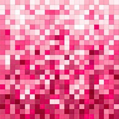 Fototapeta premium Pink pixelated squares, gradient effect
