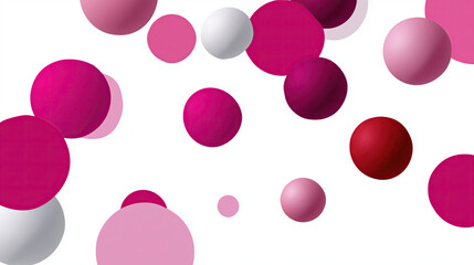 Colorful abstract circles in shades of pink and white create vibrant and playful composition, evoking sense of joy and creativity