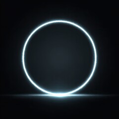 Obraz premium Glowing circle frame on dark background
