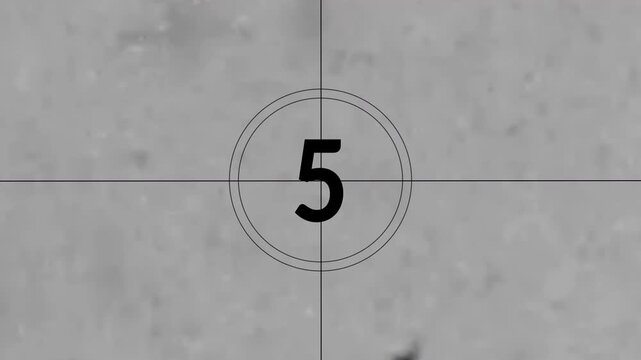 10 seconds countdown from ten to 0 with old film style effect. 4k stocks