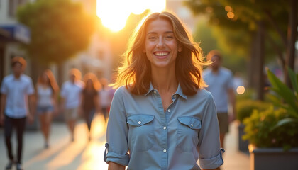Fototapeta premium Walking Woman