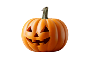 Smiling jack o lantern on transparent background