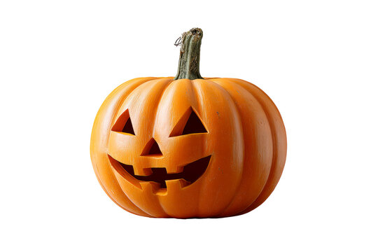 Smiling jack o lantern on transparent background